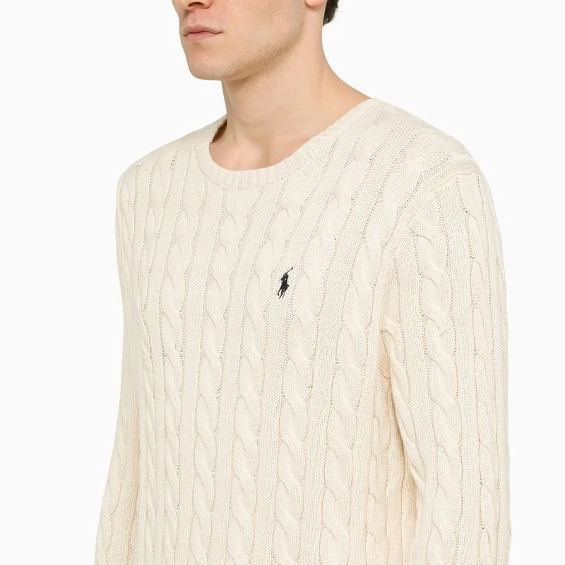 商品Ralph Lauren|Cream round-neck cable-knit jumper,价格¥1120,第4张图片详细描述