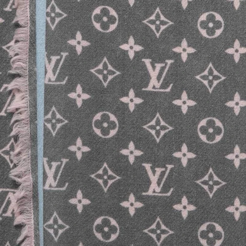 商品[二手商品] Louis Vuitton|Louis Vuitton Grey/Blue Gradient Wool Monogram Telling Stole,价格¥3342,第3张图片详细描述