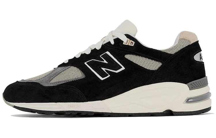 商品[国内直发] New Balance|Teddy Made系列 NB 990 V2 复古减震防滑耐磨透气 低帮 休闲跑步鞋 男女同款 黑色,价格¥2521,第1张图片