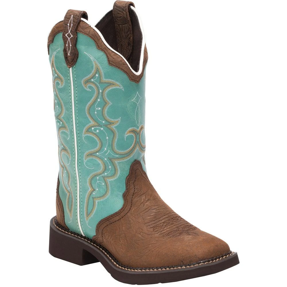 商品Justin Boots|Raya Embroidery Square Toe Cowboy Boots,价格¥1098,第2张图片详细描述