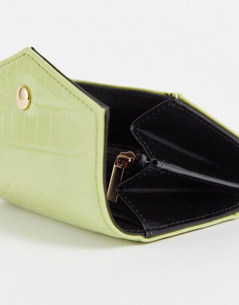 商品ASOS|ASOS DESIGN envelope purse in green croc,价格¥103,第6张图片详细描述