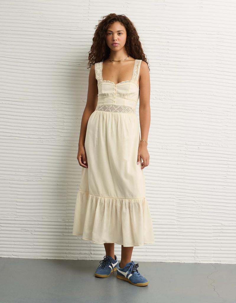 ae catie corset crochet midi dress American Eagle Outfitters | Dresses | American Eagle Outfitters Ae Catie  Corset Crochet Midi Dress Black M