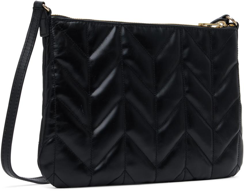 Black Quilted Shoulder Bag商品第3张图片规格展示