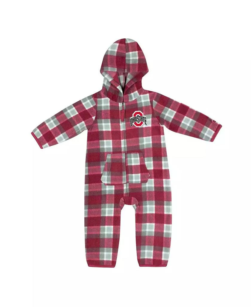 商品Colosseum|Infant Boys and Girls Scarlet, Gray Ohio State Buckeyes Farays Plaid Full-Zip Hoodie Jumper,价格¥226,第3张图片详细描述