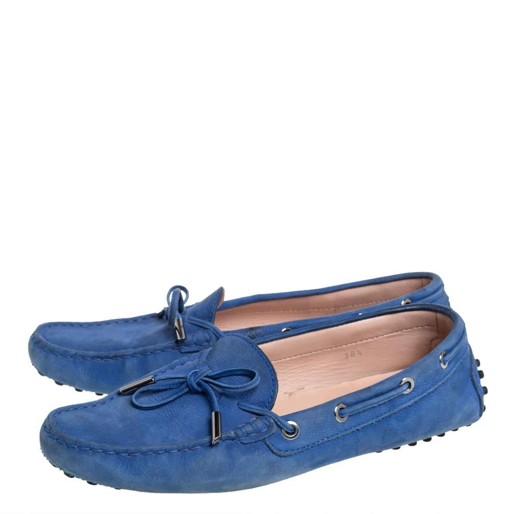 商品[二手商品] Tod's|Tod's Blue Nubuck  Gommino Slip On Loafers Size 38.5,价格¥1664,第4张图片详细描述