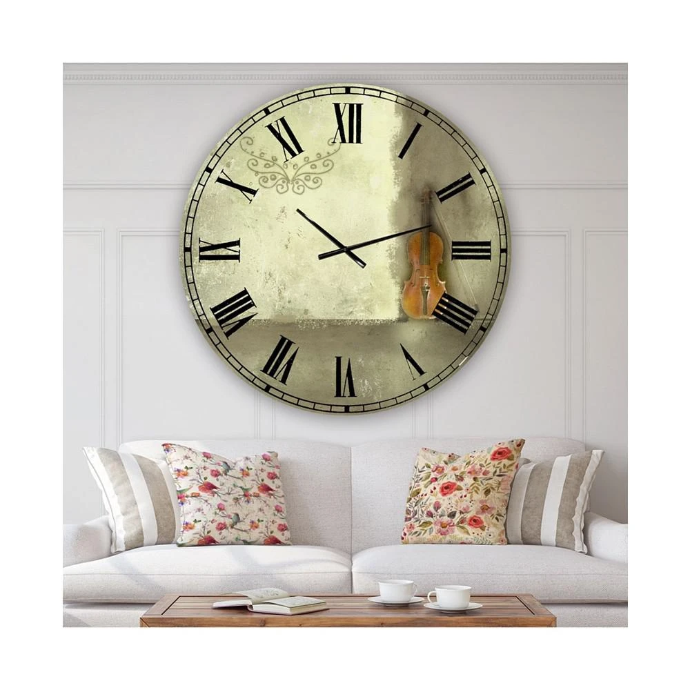 商品Designart|Resting Notes Oversized Cottage Wall Clock - 36 x 36,价格¥2113,第2张图片详细描述