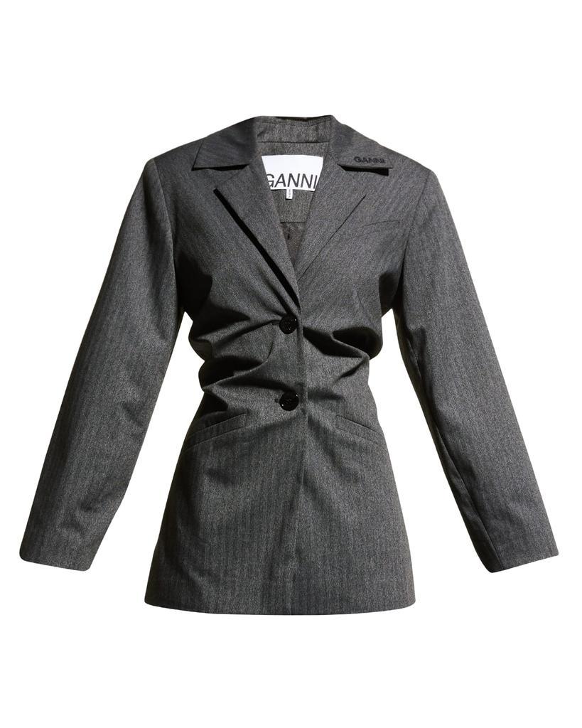 商品Ganni|Draped Suiting Blazer,价格¥3402,第4张图片详细描述