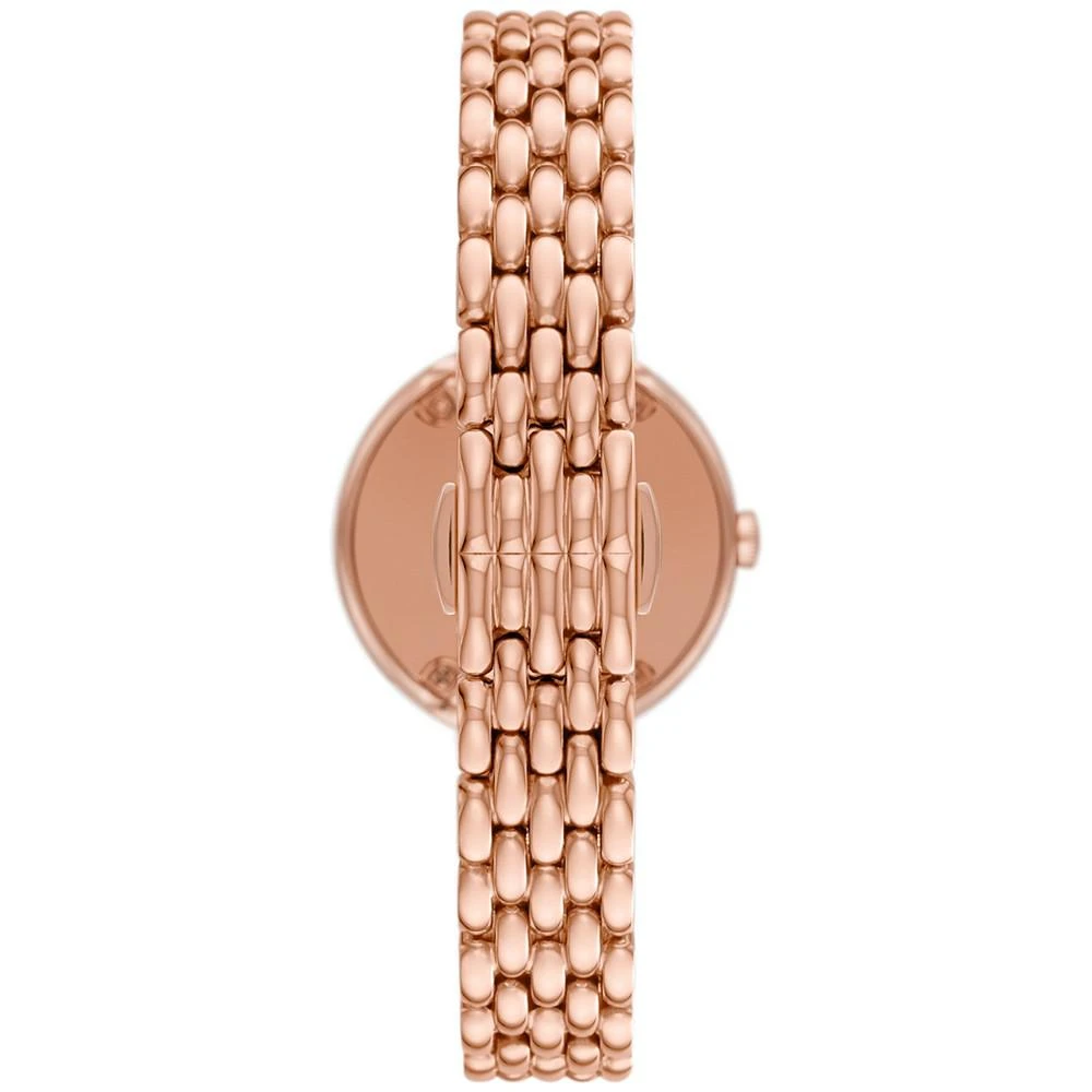 商品Emporio Armani|Women's Rose Gold-Tone Stainless Steel Bracelet Watch 30mm,价格¥2582,第3张图片详细描述