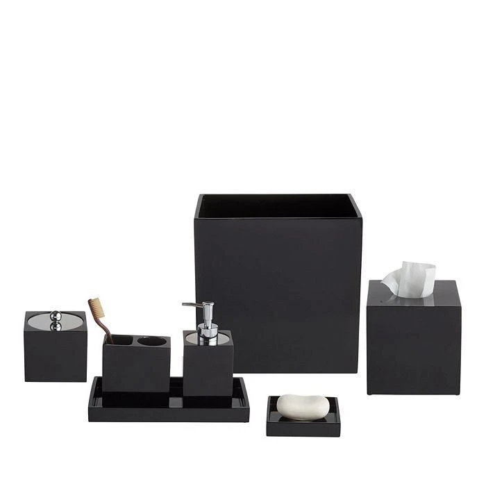 商品Roselli|Piano Black Lacquer Bath Tissue Cover - 100% Exclusive,价格¥449,第2张图片详细描述