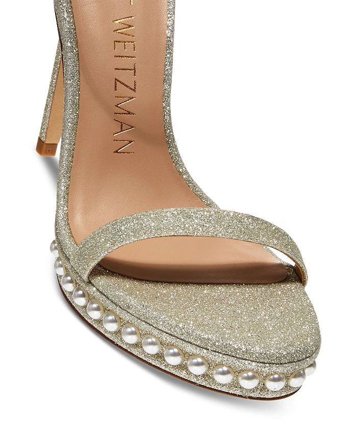 商品Stuart Weitzman|Women's Nudist Disco Embellished Ankle Strap Sandals,价格¥2058,第5张图片详细描述