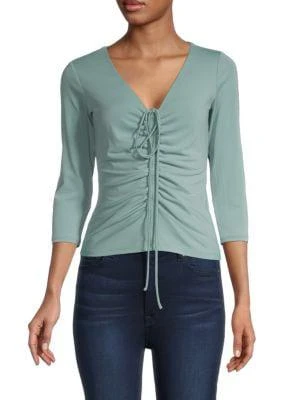 商品Bailey 44|Hayley Solid-Hued Ruched Top,价格¥240,第1张图片