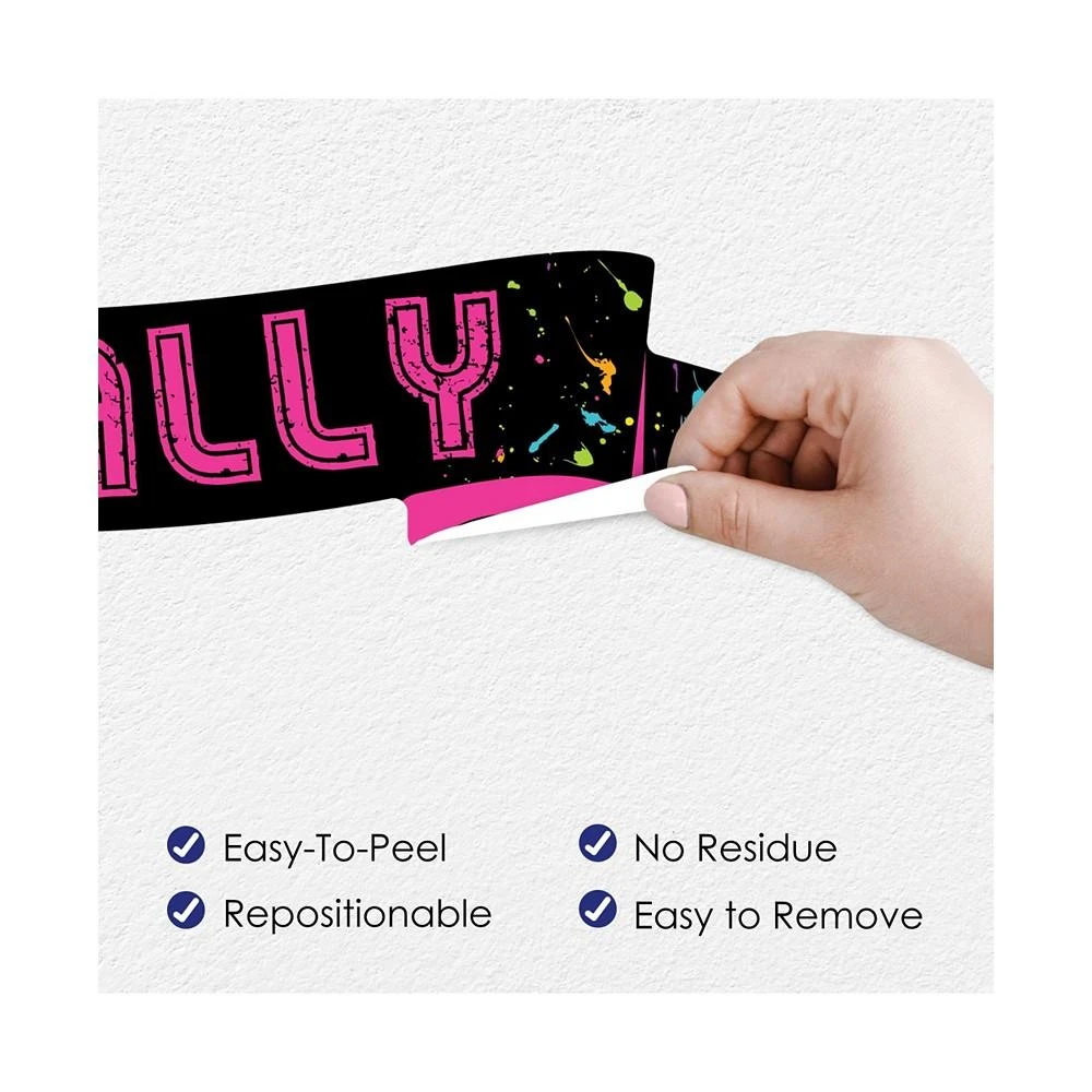 商品Big Dot of Happiness|80’s Retro Peel & Stick Totally 1980s Party Decoration Wall Decals Backdrop,价格¥261,第3张图片详细描述