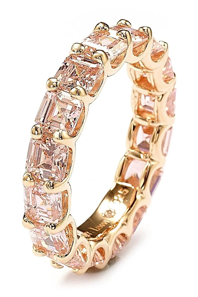 商品Suzy Levian|Rose-Tone Sterling Silver Princess-Cut CZ Eternity Ring,价格¥1125,第1张图片