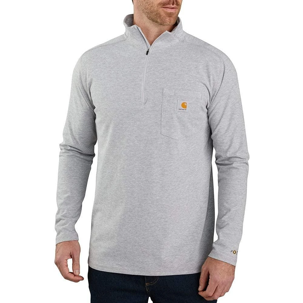 商品Carhartt|Men's Force Relaxed Fit Long Sleeve Quarter Zip Pocket T-Shirt,价格¥299,第1张图片