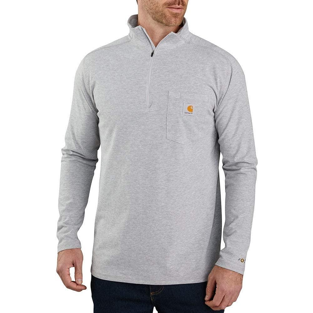 商品Carhartt|Men's Force Relaxed Fit Long Sleeve Quarter Zip Pocket T-Shirt,价格¥280,第1张图片