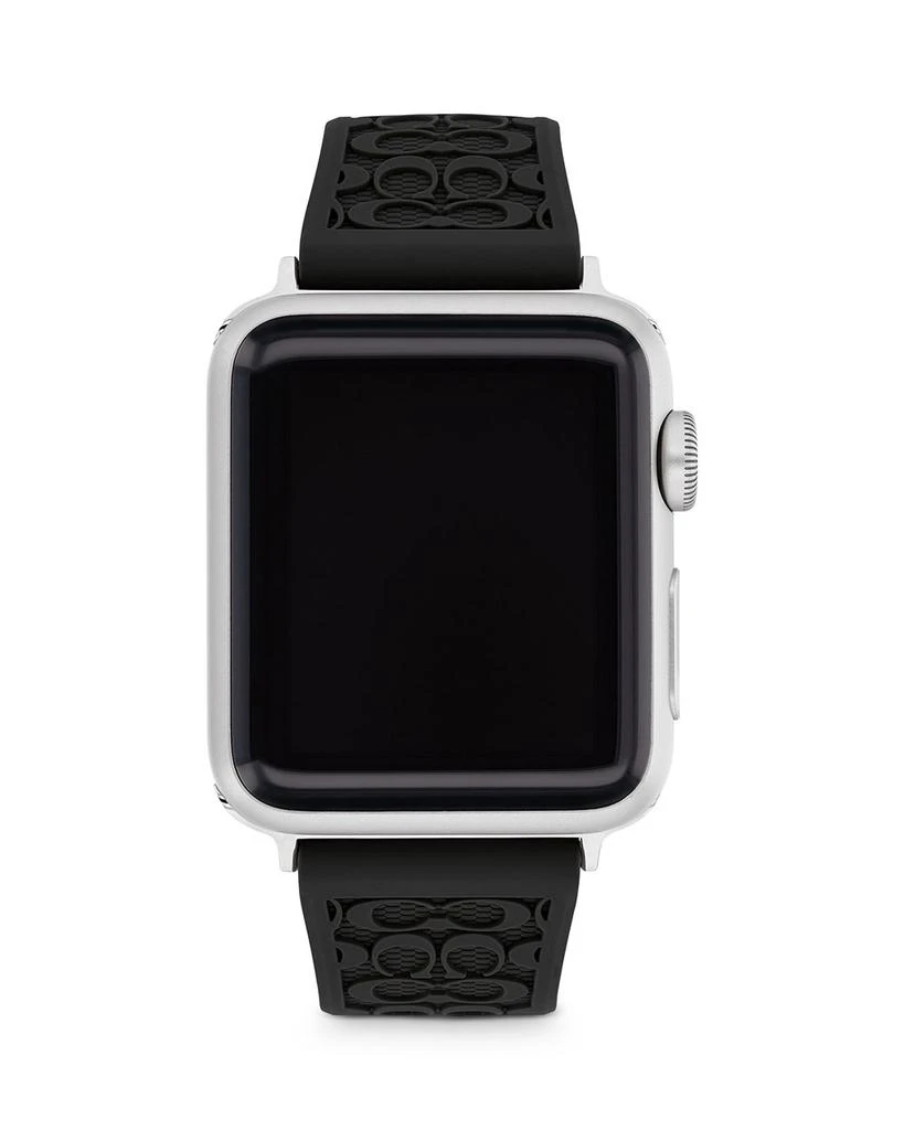 商品Coach|Apple Watch© Signature Silicone Strap, 38mm & 40mm,价格¥633,第1张图片