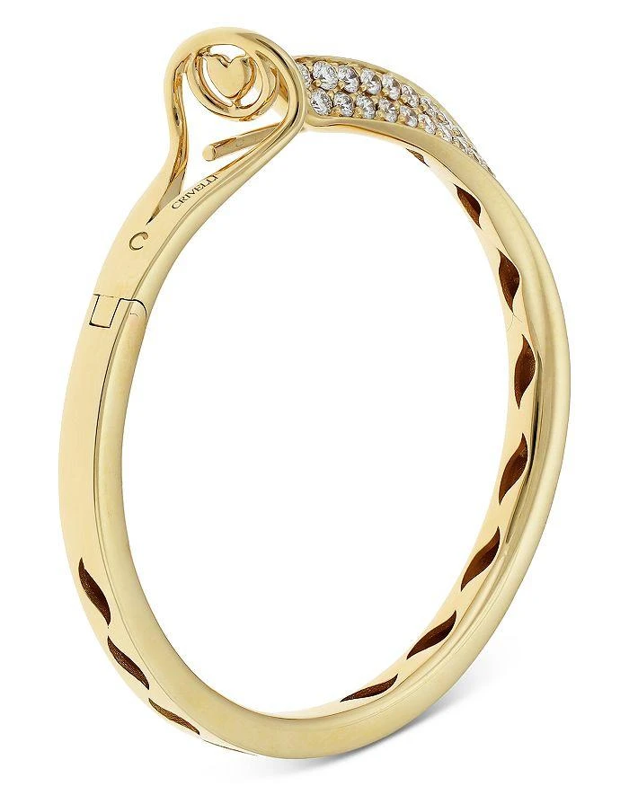 商品Crivelli|18K Yellow Gold Like Diamond Pavé Large Hoop Earrings - Exclusive, Italy Campaign,价格¥66552,第3张图片详细描述