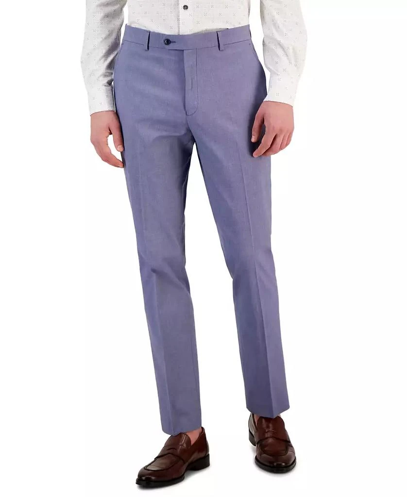 商品Tommy Hilfiger|Men's Modern-Fit TH Flex Stretch Chambray Suit Separate Pant,价格¥152,第1张图片