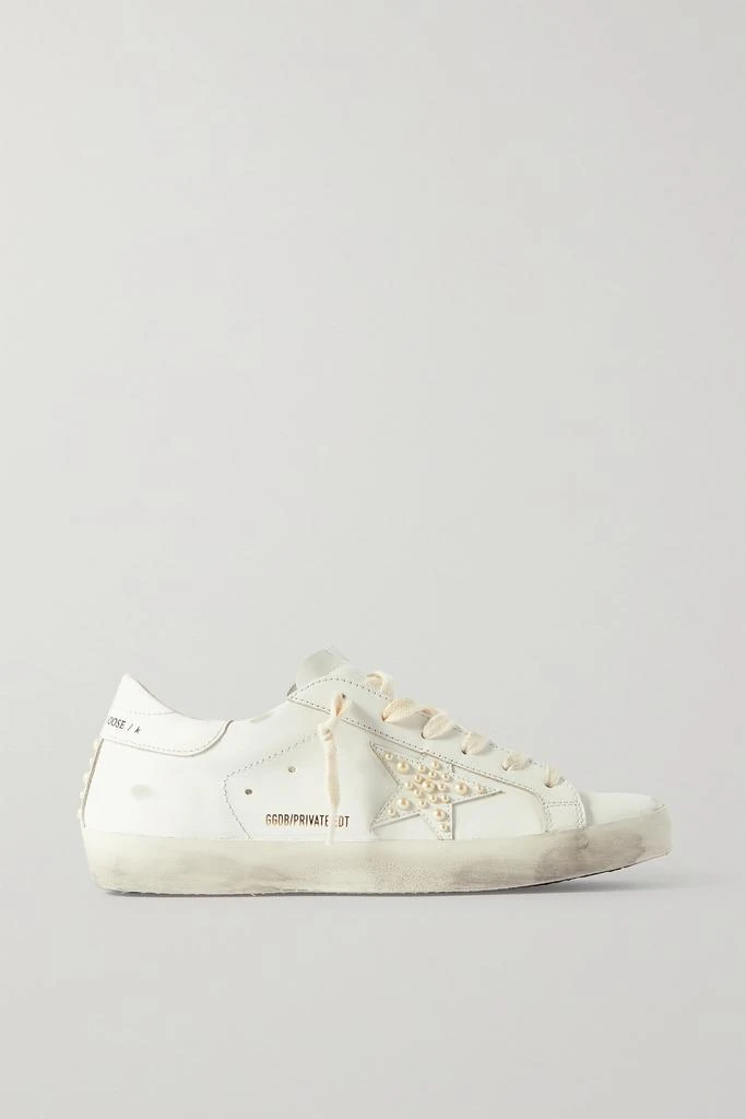 商品Golden Goose|Superstar 人造珍珠缀饰仿旧皮革运动鞋  - IT36,价格¥5051,第1张图片