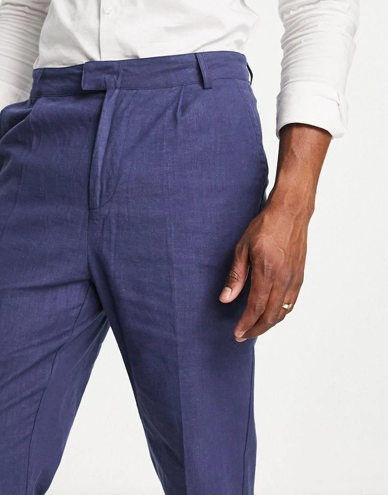 商品Bando|Bando straight leg suit trousers in navy,价格¥137,第2张图片详细描述