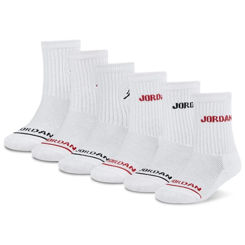 商品Jordan|Jordan Legend Crew 6-Pack Socks - Boys' Grade School,价格¥151,第1张图片