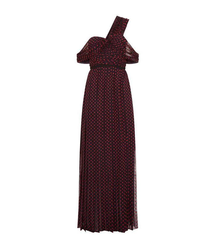 商品Self Portrait|Plumetis One Shoulder Maxi Dress,价格¥3965,第1张图片