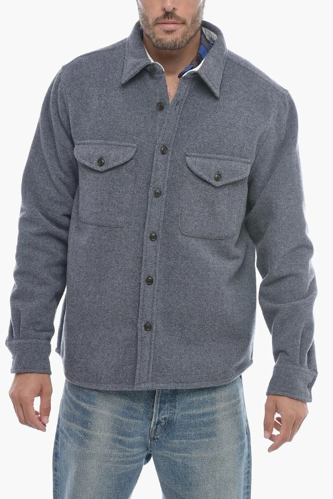 商品Woolrich|Woolrich Twill ALASKAN Overshirt with Double Breast Pocket,价格¥1018,第1张图片