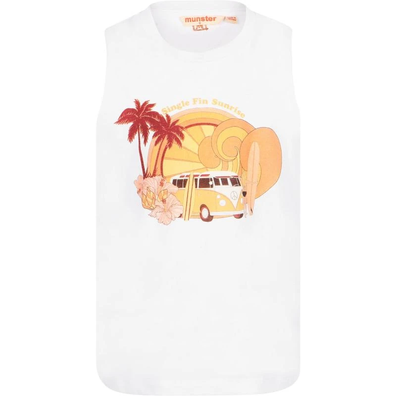 商品Munster|Summer trip print sleeveless t shirt in white,价格¥340,第1张图片