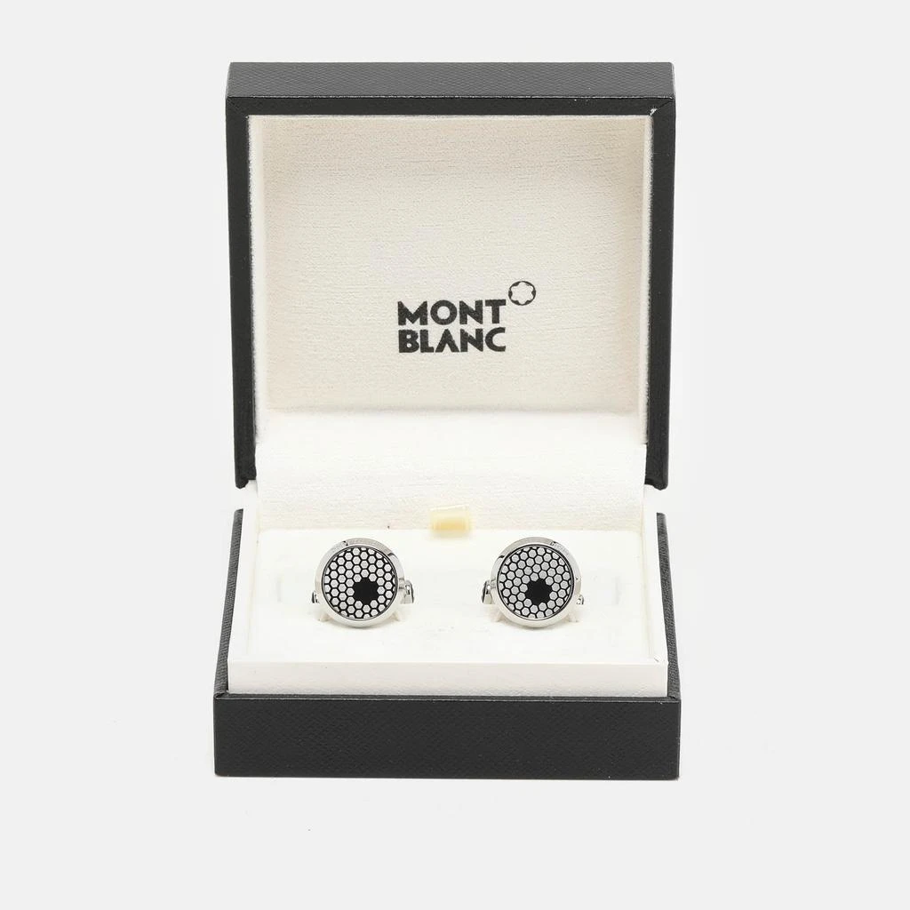 商品[二手商品] MontBlanc|Montblanc Silver Tone Honeycomb Patterned Cufflinks,价格¥1625,第4张图片详细描述