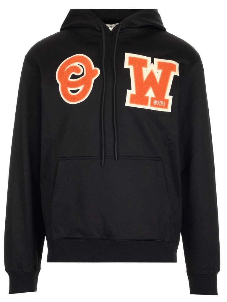 商品Off-White|Off-White Logo Patch Slim-Fit Hoodie,价格¥4521,第1张图片
