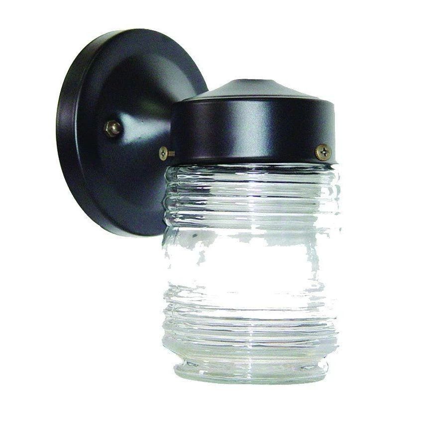 商品Homezia|Black Standard Jelly Jar One Light Outdoor Wall Light,价格¥328,第2张图片详细描述