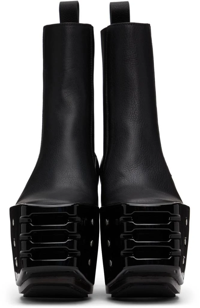 商品Rick Owens|Black Grilled Platform Boots,价格¥12968,第2张图片详细描述