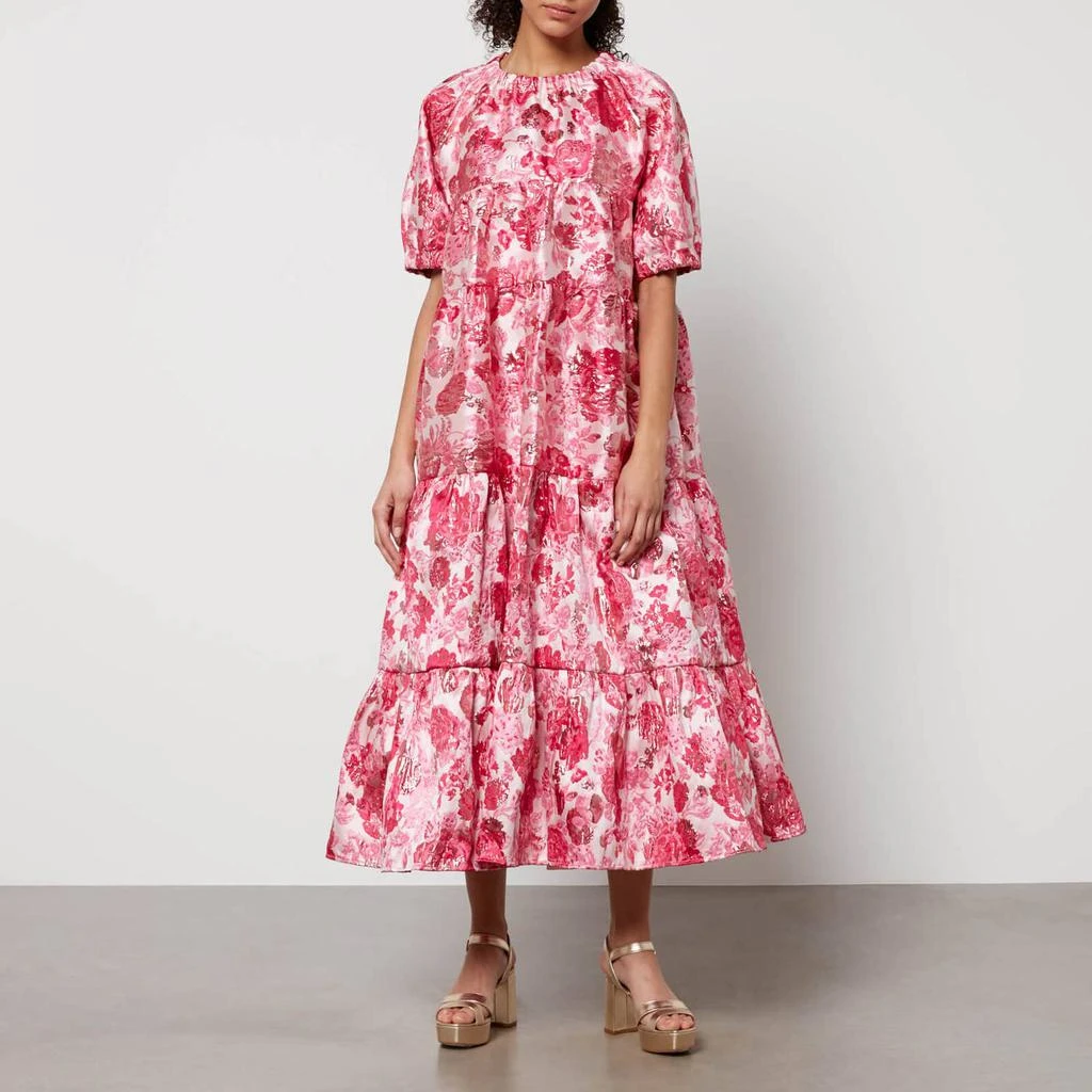 商品Sister Jane|Sister Jane Dancing Queens Floral-Jacquard Midi Dress,价格¥1363,第1张图片