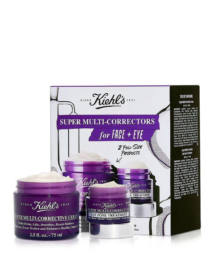 商品Kiehl's|Super Multi Correctors for Face + Eye Skincare Set ($155 value),价格¥576,第1张图片