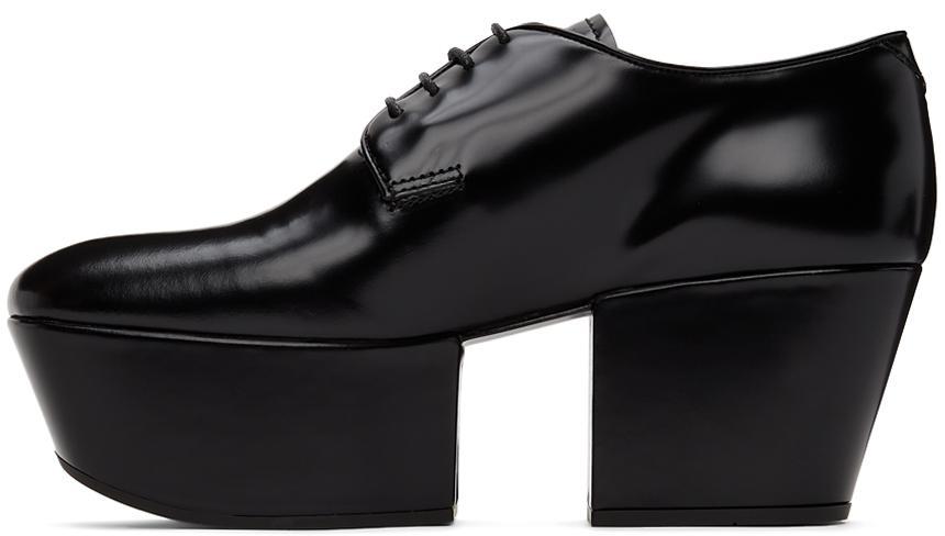 商品Prada|Black Platform Spazzolato Fume Derbys,价格¥10769,第5张图片详细描述