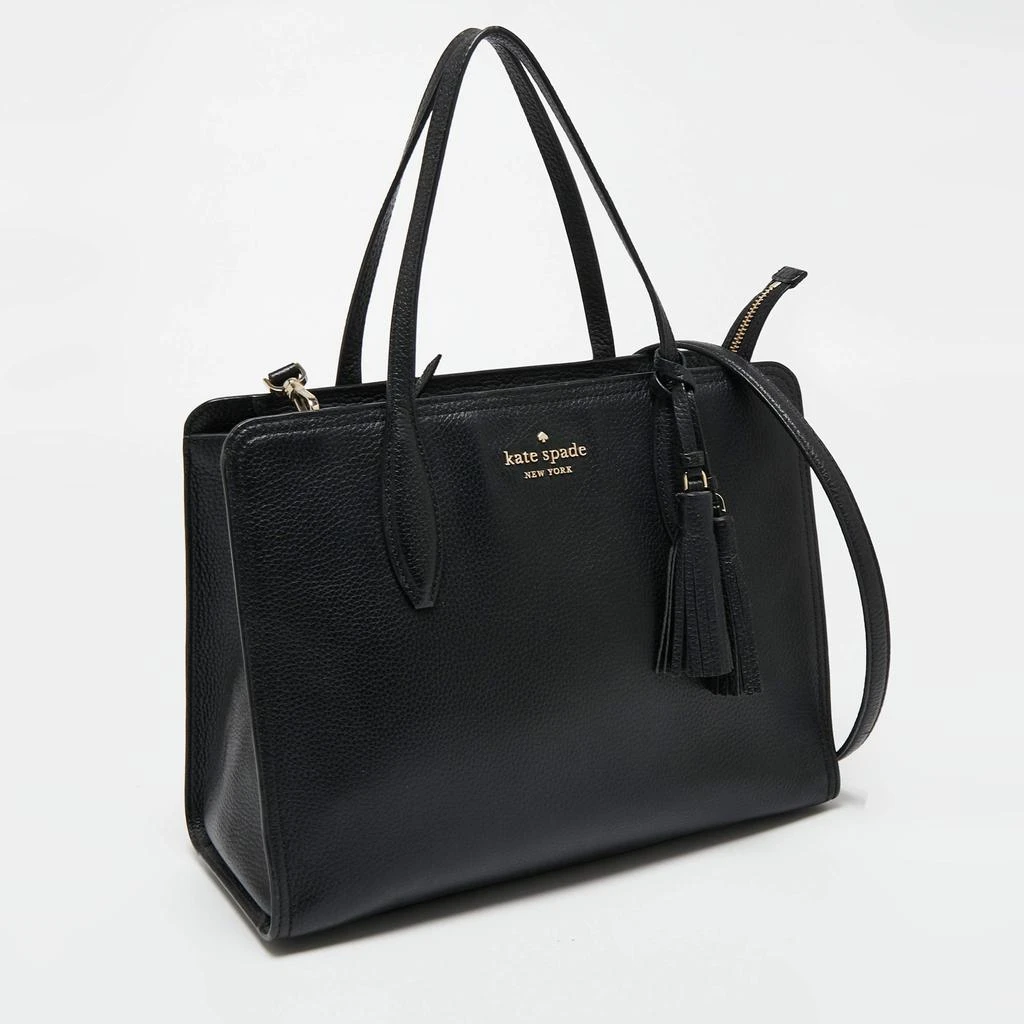 商品[二手商品] Kate Spade|Kate Spade Black Leather Rowe Tote,价格¥1320,第3张图片详细描述