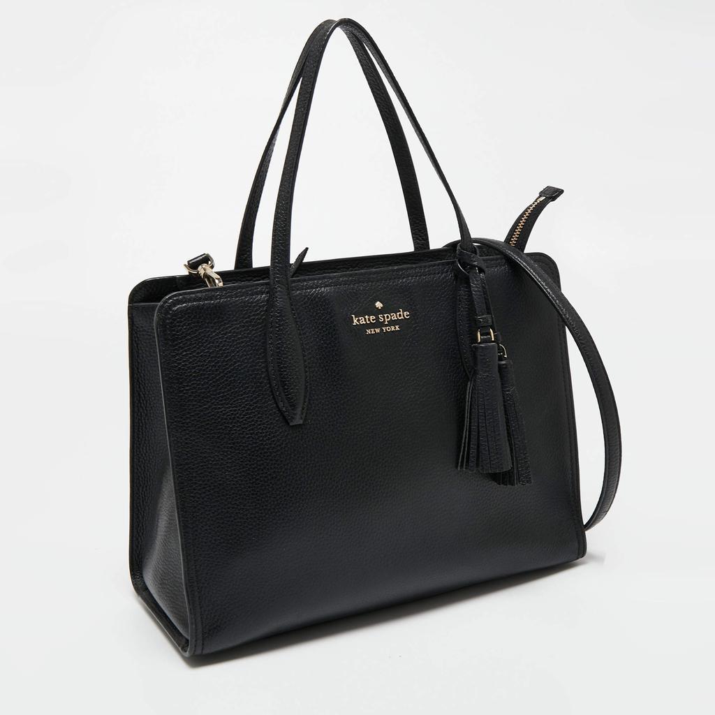 商品[二手商品] Kate Spade|Kate Spade Black Leather Rowe Tote,价格¥1576,第5张图片详细描述