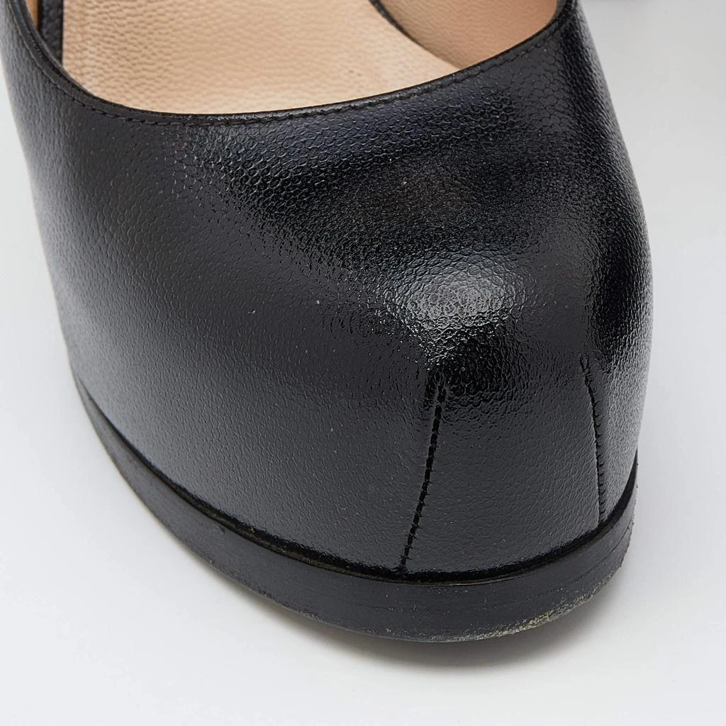 Yves Saint Laurent Black Leather Tribtoo Platform Pumps Size 36 商品