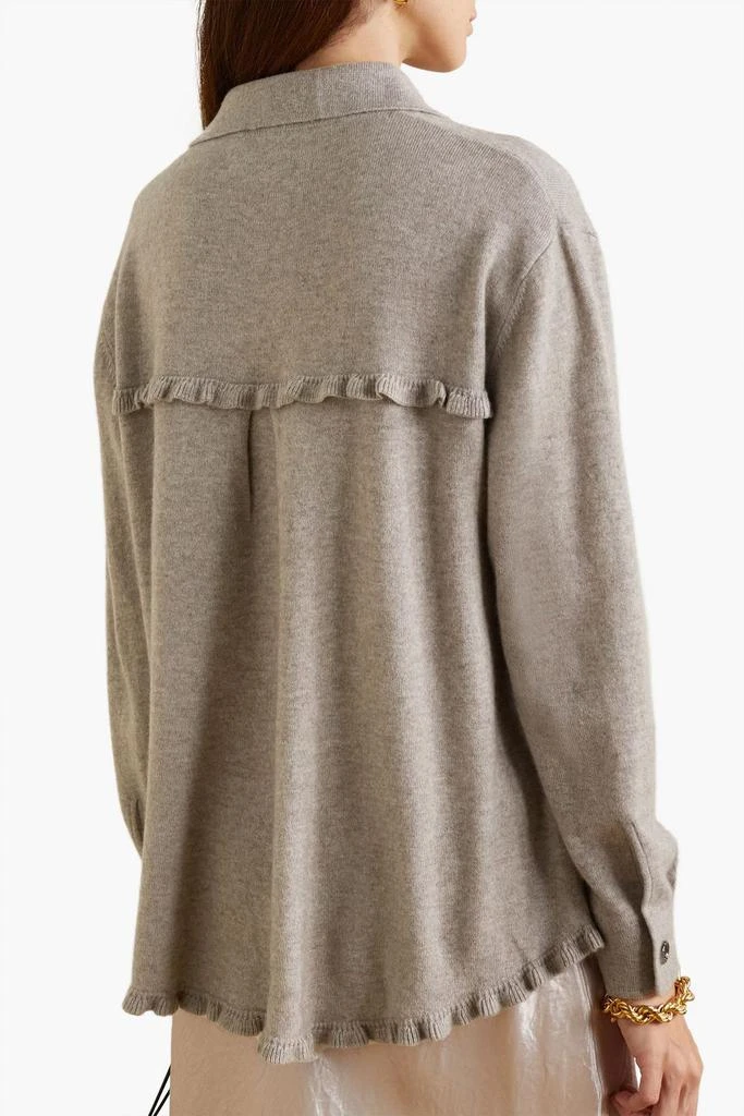 商品Allude|Ruffled wool and cashmere-blend shirt,价格¥1186,第3张图片详细描述