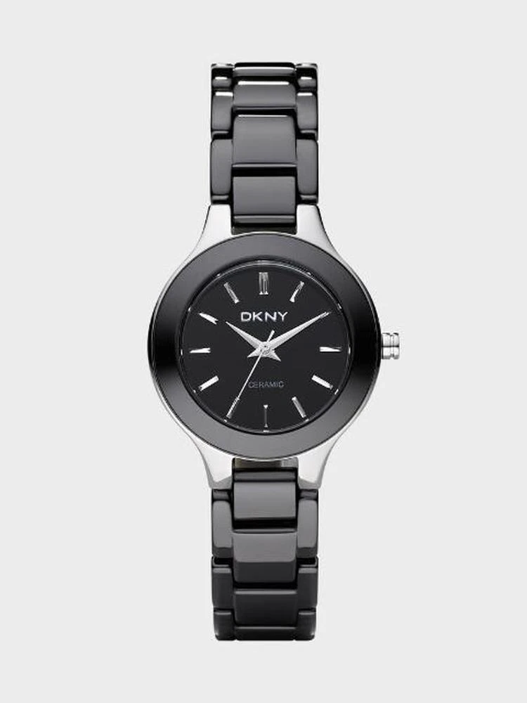 商品DKNY|Black Ceramic Stainless Steel Watch,价格¥1060,第2张图片详细描述
