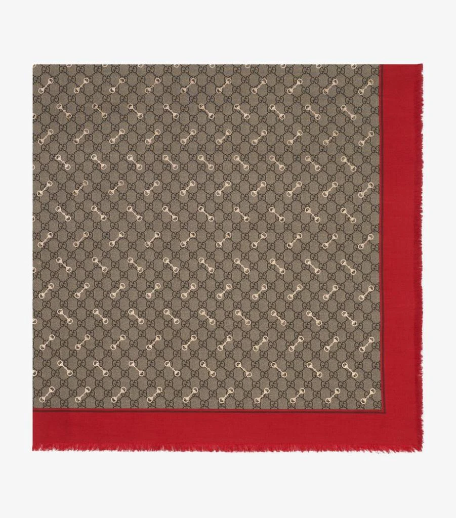 商品Gucci|Horsebit GG Supreme Scarf,价格¥4611,第2张图片详细描述
