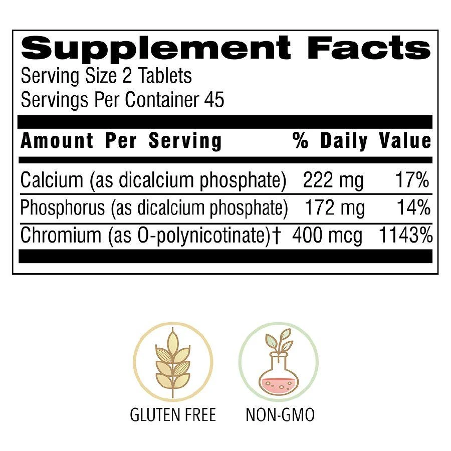 商品Botanic Choice|Chromium 200 mcg Tablets,价格¥105,第3张图片详细描述