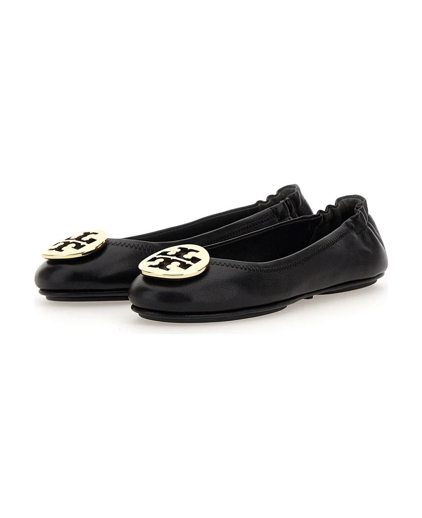 商品Tory Burch|Tory Burch "minnie Travel" Ballet Flats In Black Leather,价格¥2132,第4张图片详细描述