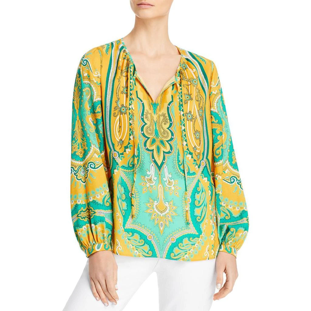 商品Kobi Halperin|Kobi Halperin Womens Lou Paisley Print Tie Neck Blouse,价格¥638,第1张图片