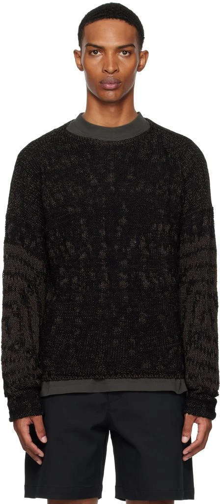 商品ROA|Black & Brown Vortex Crewneck Sweater,价格¥2588,第1张图片