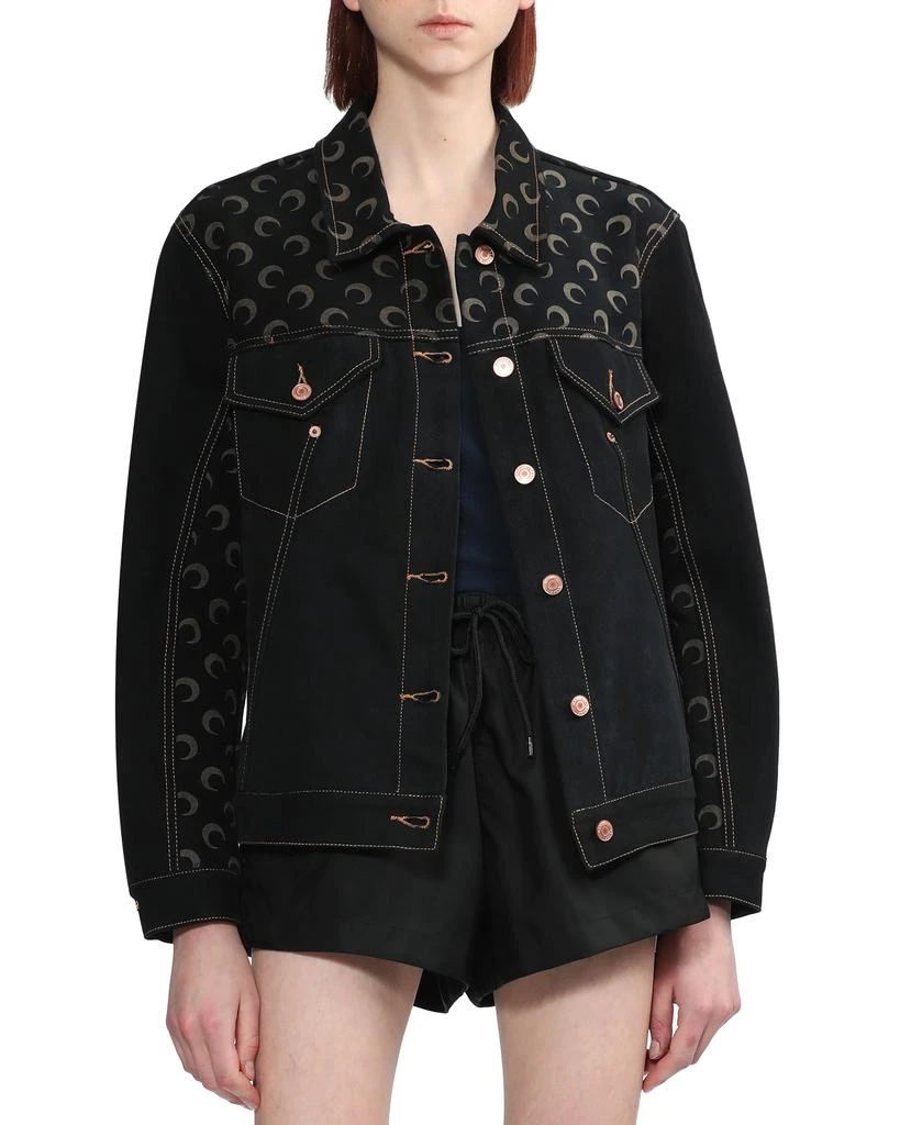 商品MARINE SERRE|Moon denim semi-fitted jacket,价格¥2786,第3张图片详细描述