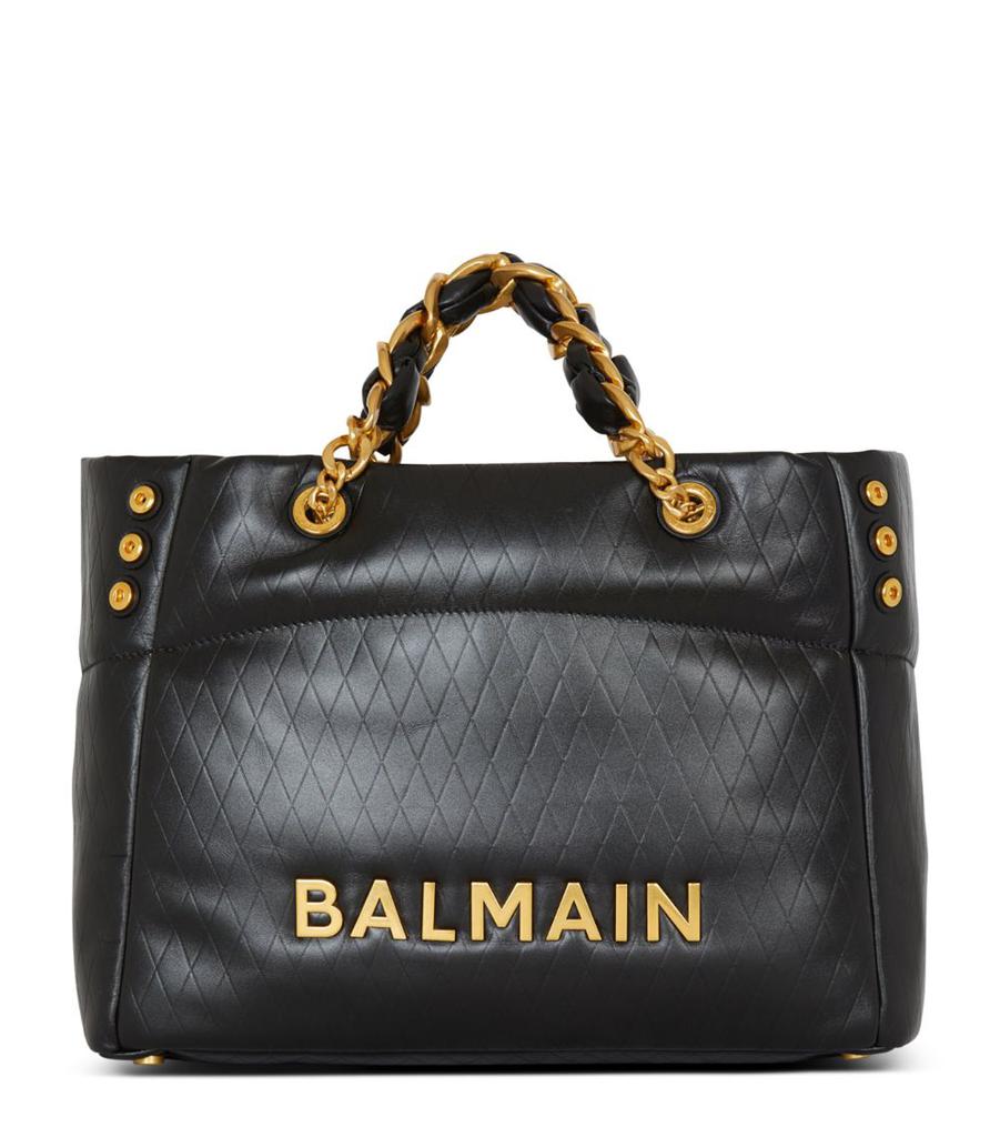 【関税込み】Balmain ブラック ラージ 1945 ソフト バッグ Balmain Leather 1945 Soft Tote Bag - Tote Bags - BeyondStyle