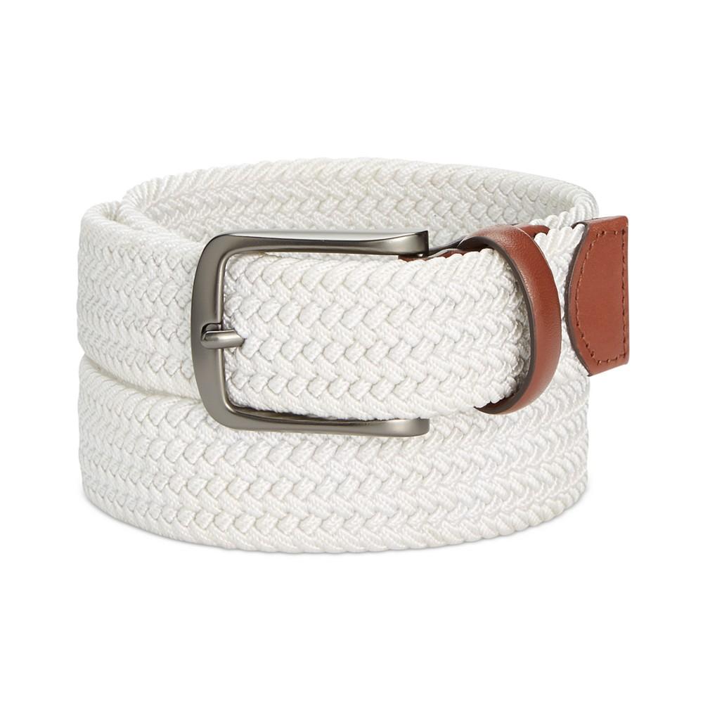 Men's Webbed Leather-Trim Belt商品第1张图片规格展示