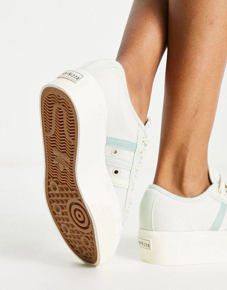 商品Adidas|adidas Originals Nizza platform trainers in cream with gradient stripes,价格¥516,第2张图片详细描述