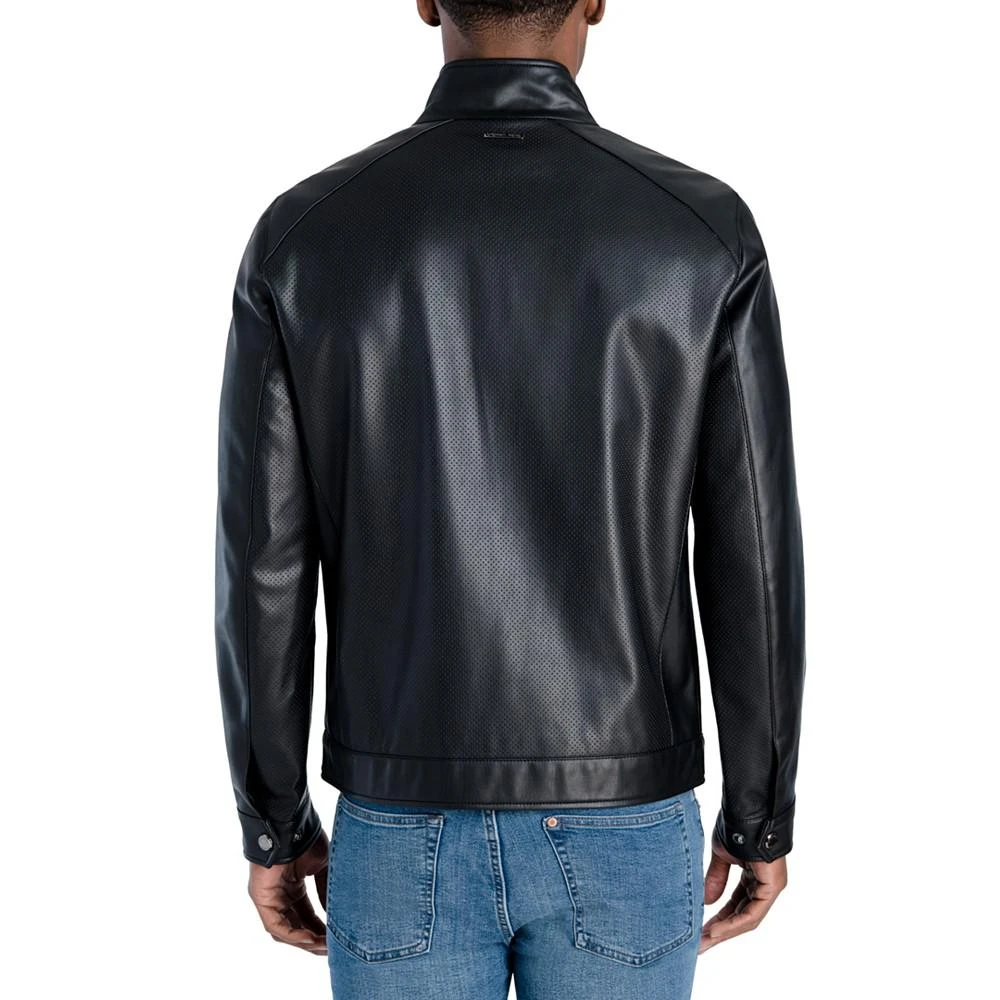 商品Michael Kors|Men's Perforated Faux Leather Hipster Jacket, Created for Macy's,价格¥916,第2张图片详细描述